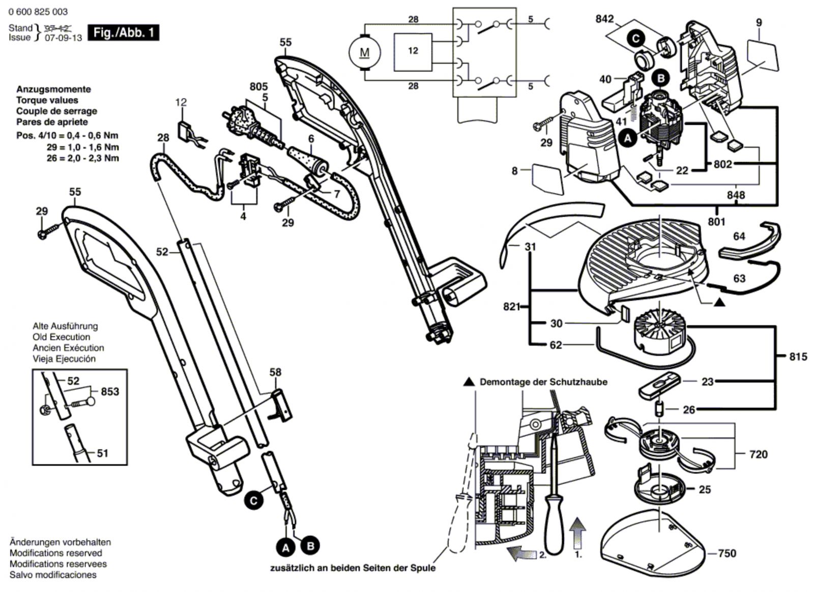 Bosch 0 600 825 003 Art-30-combitrim Lawn-edge-trimmer Spare Parts ...